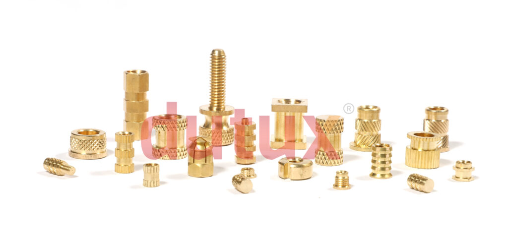 Brass inserts for plastic